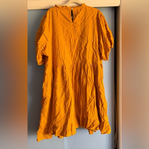 Universal Thread Mustard Yellow Eyelet Dress - Size 3X - Picture 5 of 13